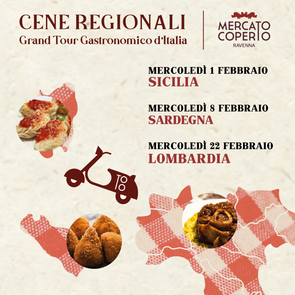 CENE REGIONALI Grand Tour gastronomico d’Italia